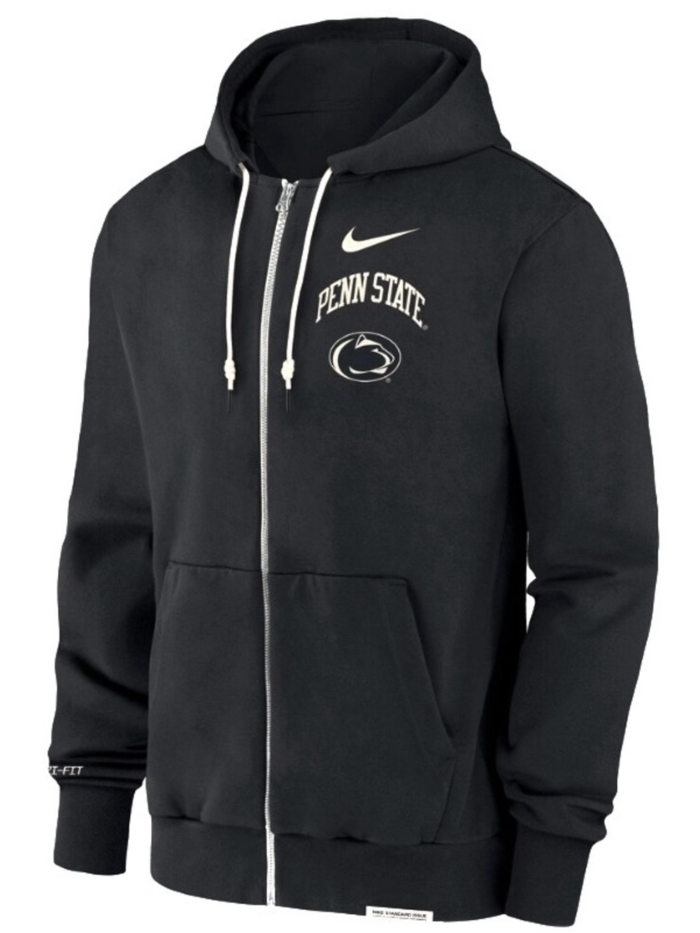 Nike Standard Issue Penn State Nittany Lions Black Full Zip Hoodie Sweatshirt L